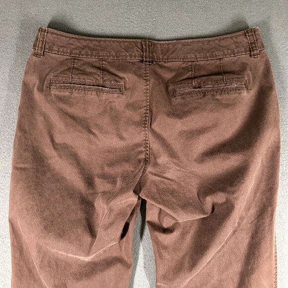 Old Navy Pants Womens 8 Brown Low-Rise Regular Fit Flat Front Pants Pockets - Picture 10 of 10